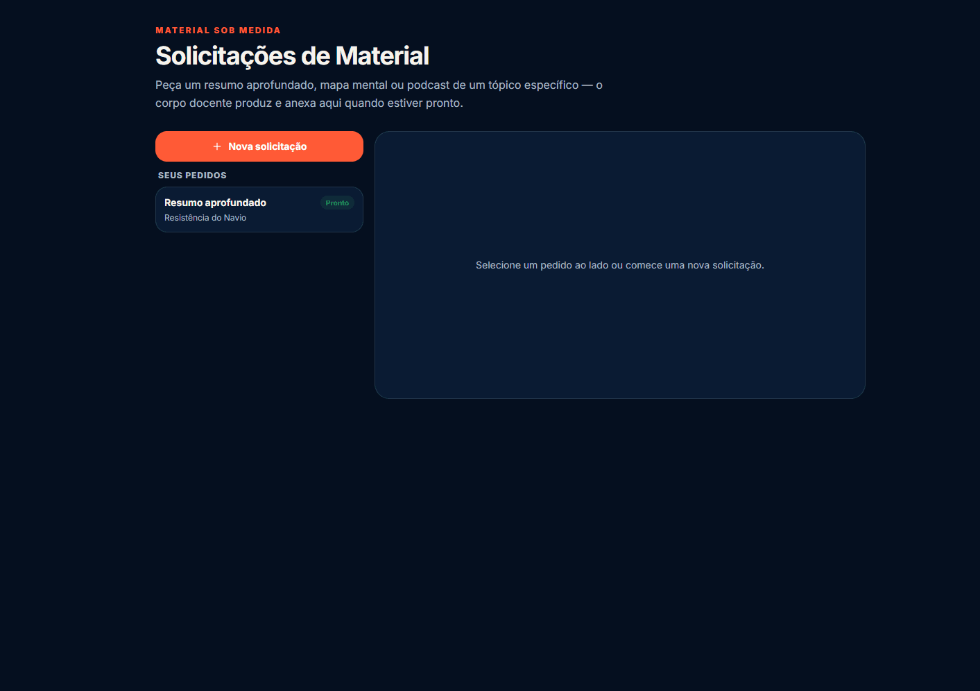 Captura de tela: Consulta e apoio